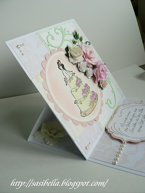 Hochzeits Easel Card / edle Hochzeitskarte handgemacht 16