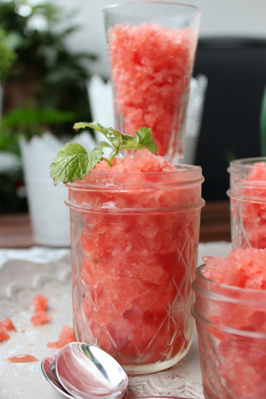 Fruchtige Wassermelonen Granita mit Aperol 19