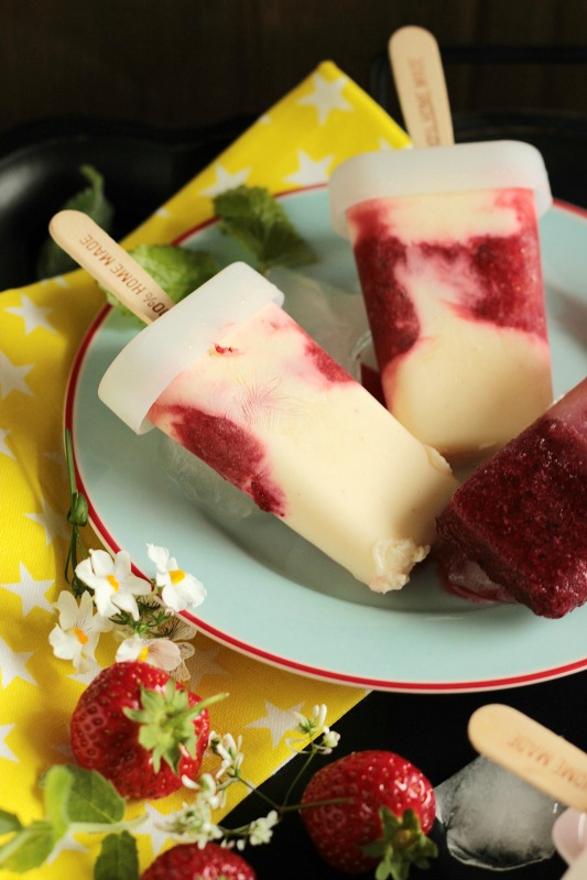 Eis am Stiel - Erdbeer Vanille und Kirsch Banane 36