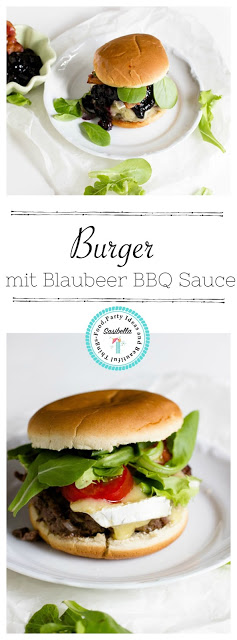 Burger mit Blaubeer-BBQ Sauce und Brie 3