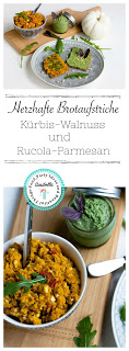 Kürbis-Nuss Brotaufstrich und Rucola-Parmesan Aufstrich 12