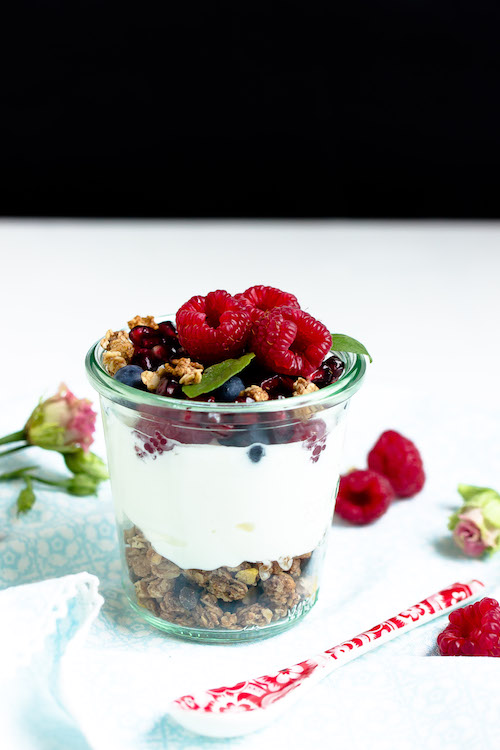 Vanille-Kokos-Granola mit griechischem Joghurt und Früchten - Mein Frühstücksglück 19