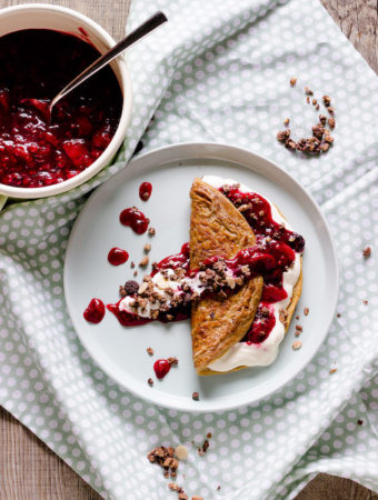 Süsses Omelett mit Beeren
